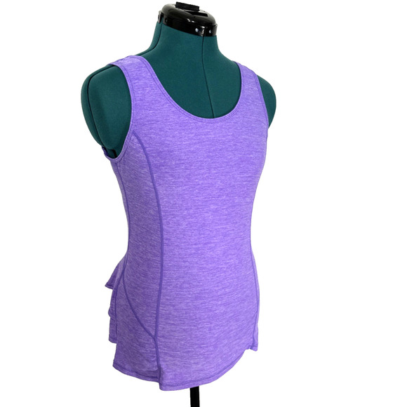 Lululemon Hustle Ruffle Back Tank Top Purple Sz 4 - Picture 3 of 6